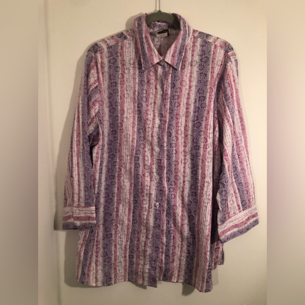 Company Collections Floral print boho 3/4 length sleeve